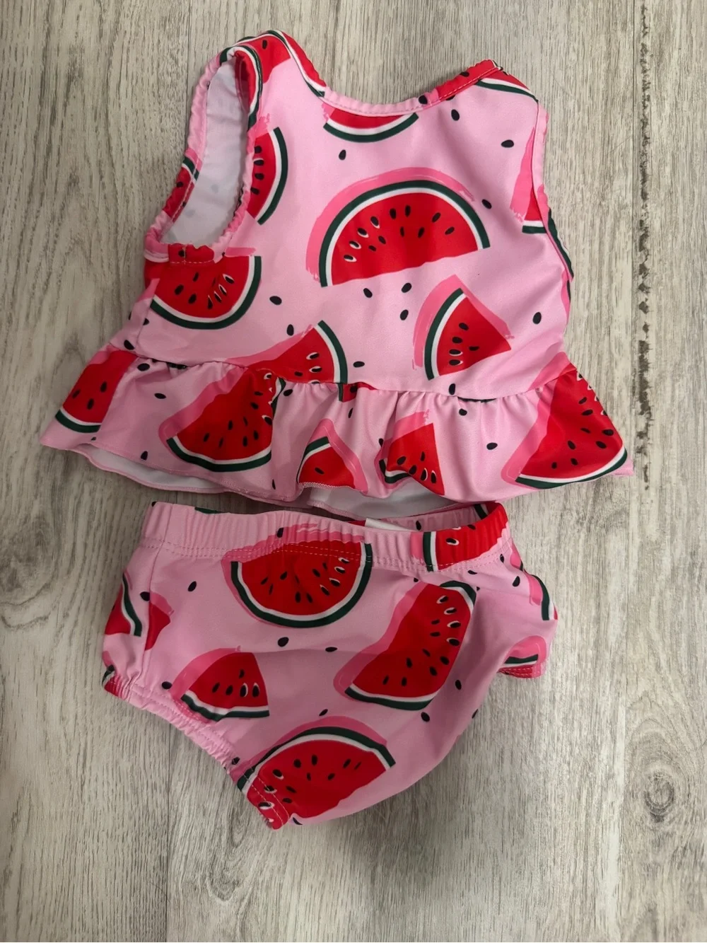 Pink Watermelon Two-Piece Baby Swim Set